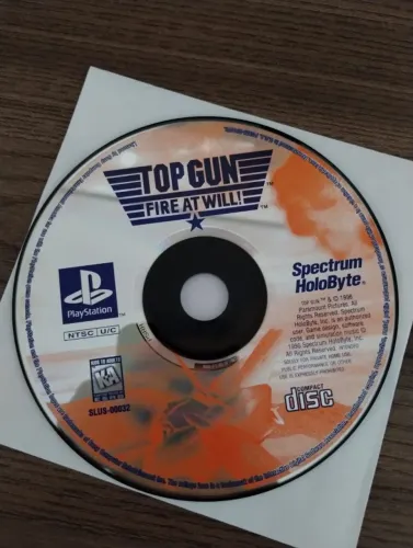 Top Gun Fire At Will! Original PS1 C/ Apenas O Disco