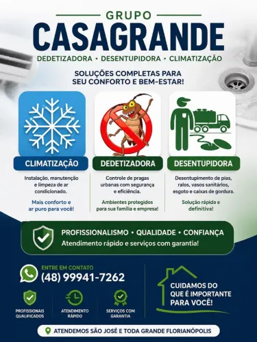 DEDETIZADORA,DESENTUPIDORA, CLIMATIZAÇÃO