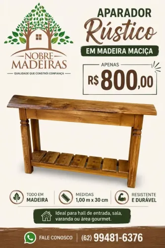 Aparador rústico e moderno 