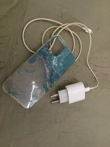Carregador iPhone Original (USB / Lightning) Usado + Capinha iPhone 12