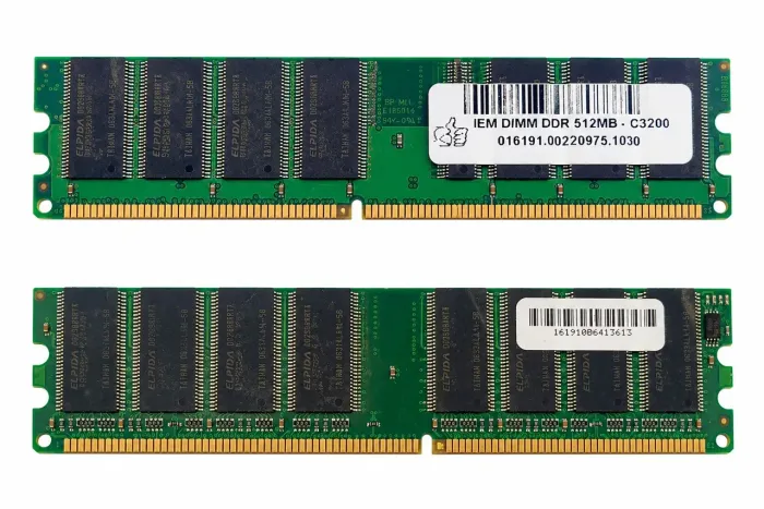 Memória RAM Elpida 512MB DDR 400 PC3200 Original Rara
