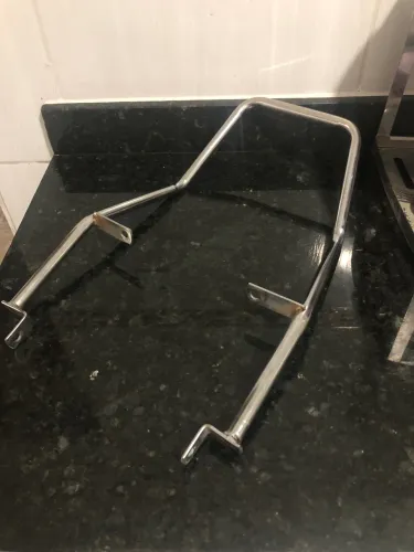 Alça traseira quadrada cromada pop110 