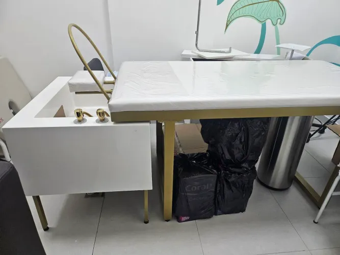 Maca completa com cuba de fibra para head spa