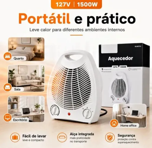 Aquecedor de ar portátil Entregamos