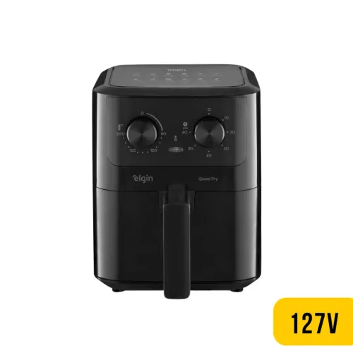 Fritadeira Elétrica Air Fryer Quad Fry 4,2 L,1400w Preto Elgin 127v