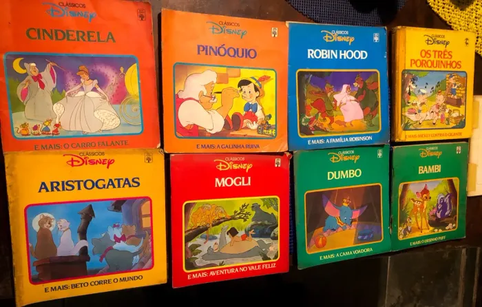 9 livros Disney anos 80 90 Relíquias 