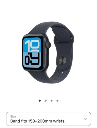 Apple Watch SE 3 GPS, 40mm Midnight Aluminum Case with M/L Midnight Sport Band