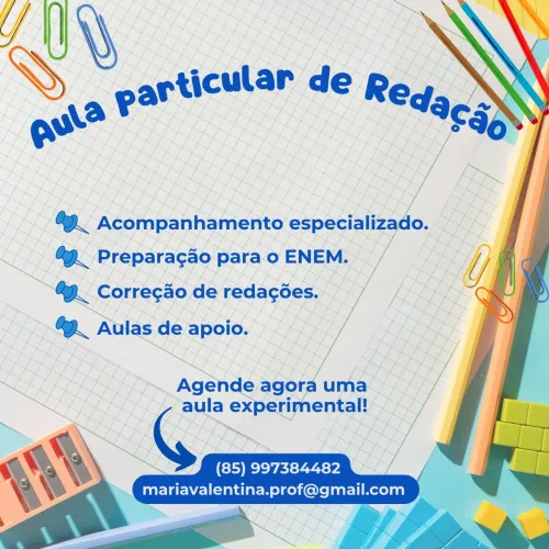 Aulas particulares de Português, Redação e Literatura