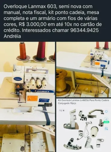 Máquina de costura - OVERLOQUE LANMAX 603