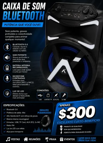 Vende essa caixa de som Bluetooth 