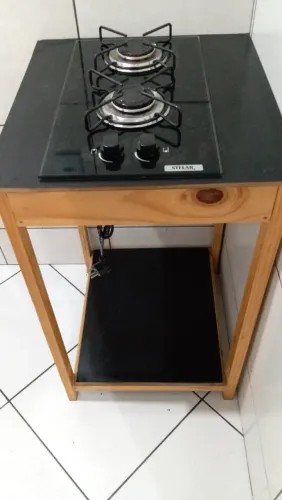 Cooktop 2 bocas+ balcão rústico