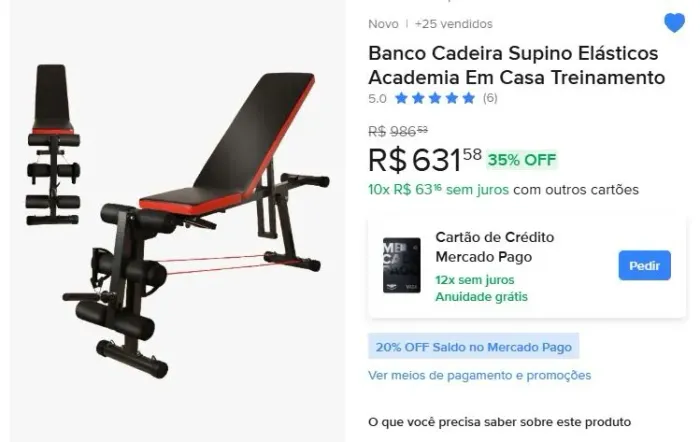 KIT ACADEMIA COMPLETO NOVO