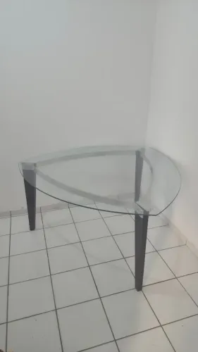 Mesa jantar vidro 6 lugares