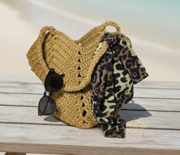 bolsa saco em crochê