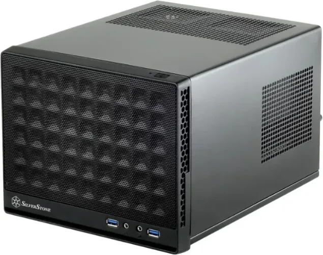 Gabinete Mini ITX (HTPC) - Silverstone Sugo Series SG13B (Preto frontal mesh)