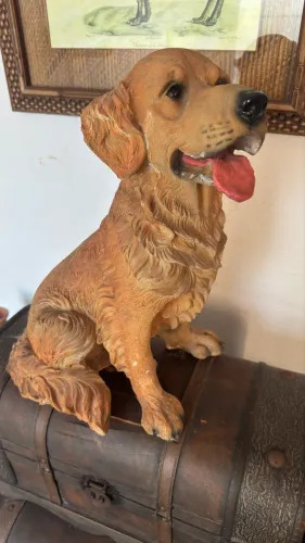 Enfeite cachorro de 40 cm de altura