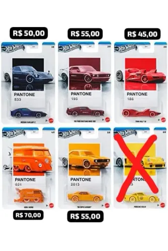 Coleção hotwheels Pantone (avulsas)