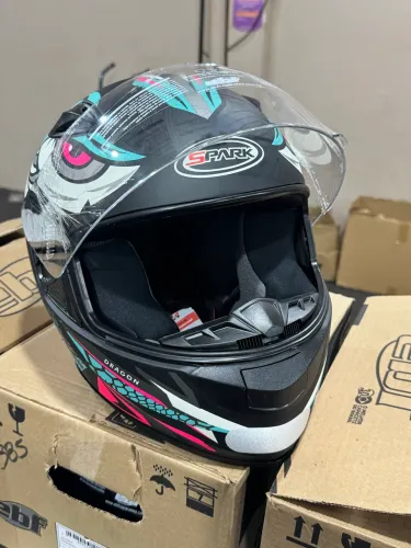 Capacete Ebf Spark Dragon Modelo Fechado Com Narigueira