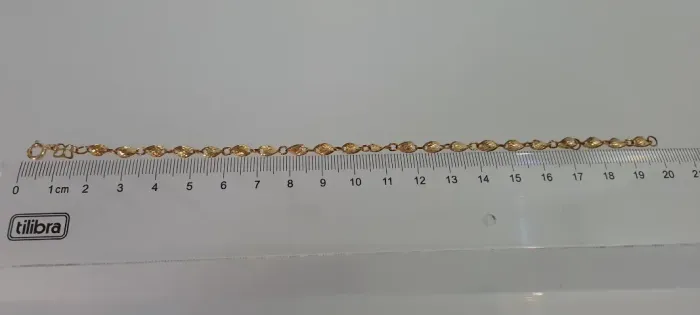 Pulseira Rommanel original folheada a ouro - 18/19 cm