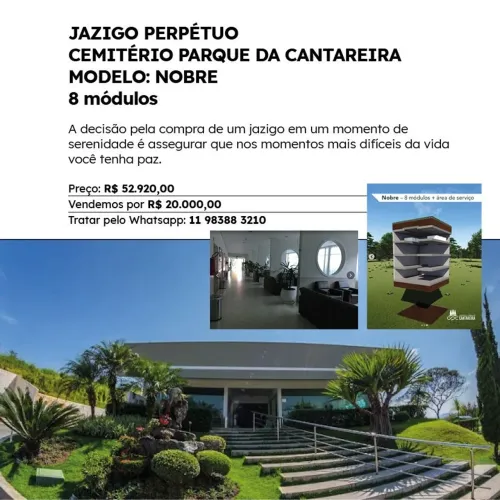 JAZIGO NOBRE-CEMITERIO PARQUE DA CANTAREIRA