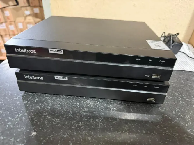 Kit 2 Dvr Intelbras 8ch Mhdx 1208 série 1000 Inteligente Multi Hd 1080p 5x1