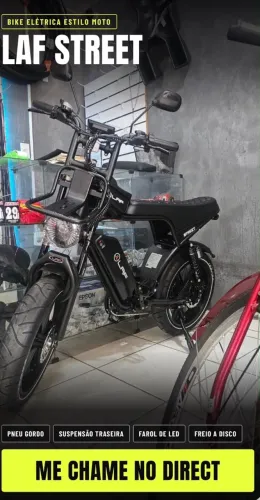 Bicicleta eletrica estilo moto