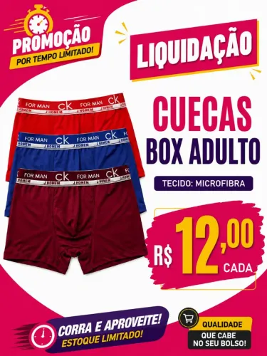 Cuecas boxe atacado 