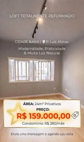 Loft / Estúdio Totalmente Remodelado na Cidade Baixa | 24m²