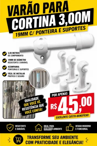 Varão P/ Cortina