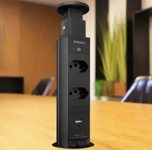 Torre De Tomada 2 Tomadas 2 Usb Renna Multiplug