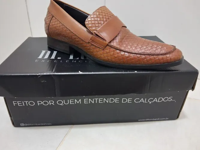 Sapato exclusivo 100% couro legítimo Di Lombardi marrom 37 masculino