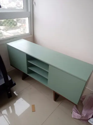 Rack verde para tv / sala