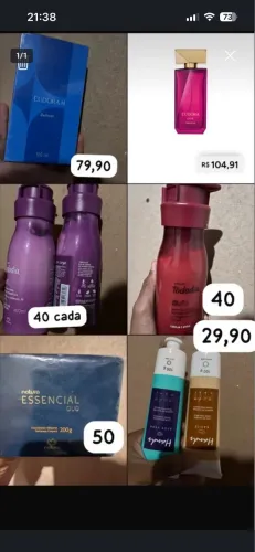 Produtos de beleza