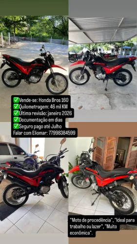 Vendo Bros 160, muito nova! Moto de procedência.