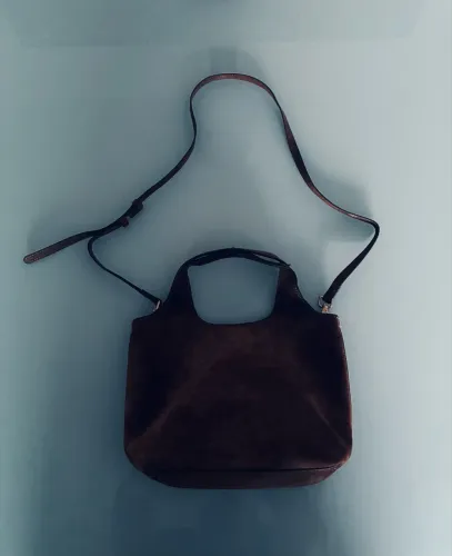 Bolsa Zara de couro legítimo