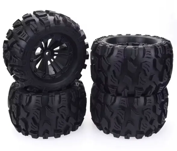 4 Rodas / Pneus Para Automodelo Monster Truck 1/10 - Stampede, Rustler, Big Rock e Outros 