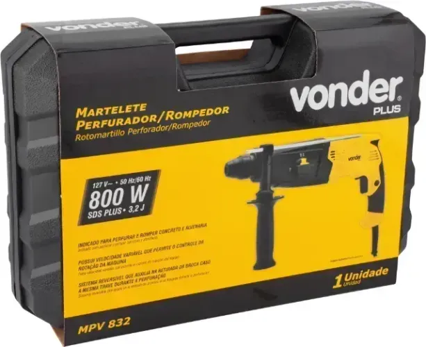 Furadeira Martelete Perfurador Rompedor Profissional 800W MPV832 Vonder