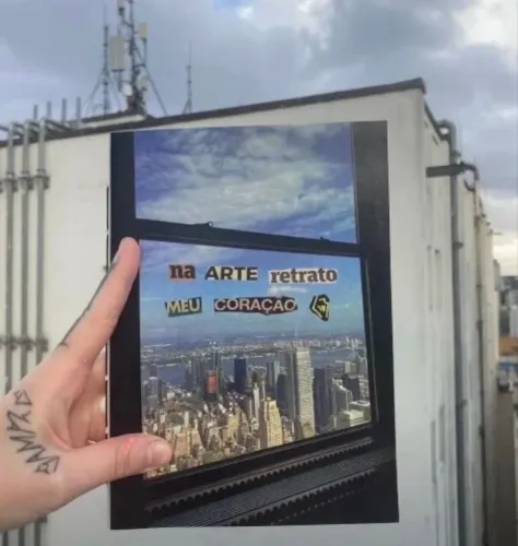 caderno na arte retrato meu coração