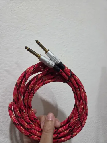 Cabo P10 Mono 5m para Guitarra, Baixo, Teclado e Amplificador