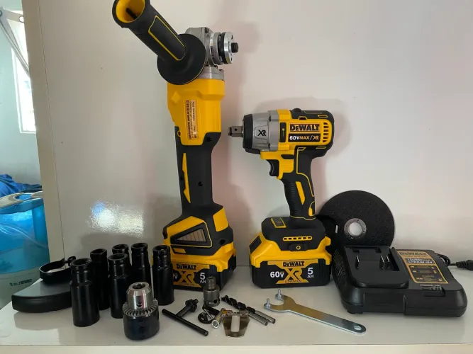 Kit lixadeira parafuzadeira e chave de impacto