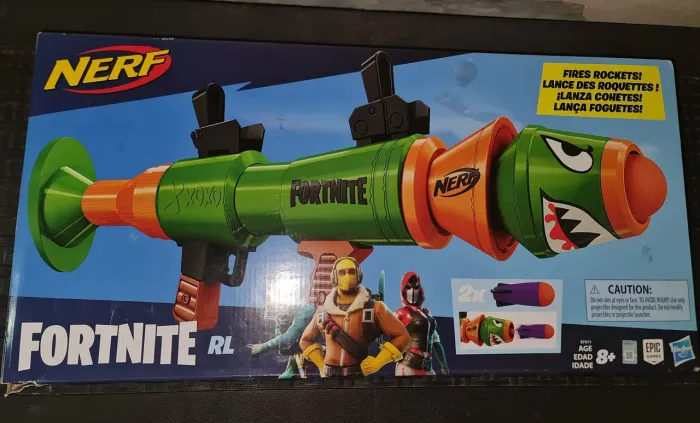 2 lançadores de brinquedo Nerf Fortnite Oficial Hasbro na caixa em perfeito estado