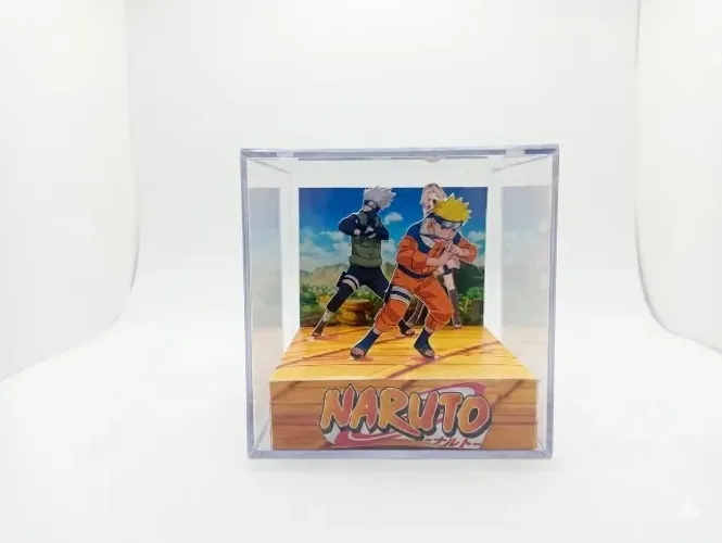 Cubo Diorama Naruto - Artesanal e Colecionável