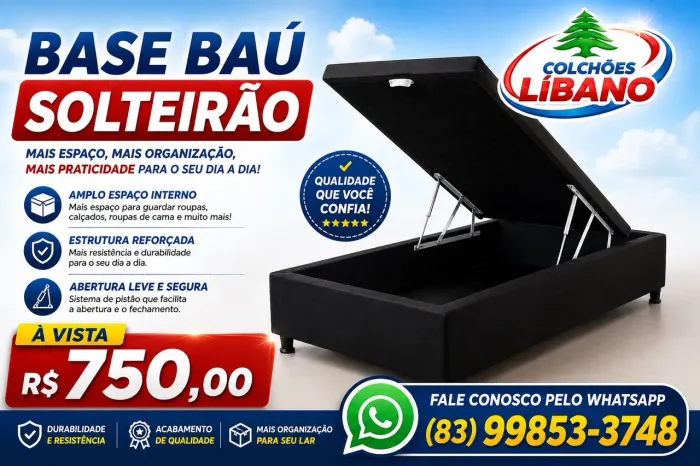 Base baú casal e solteirão direto da fábrica