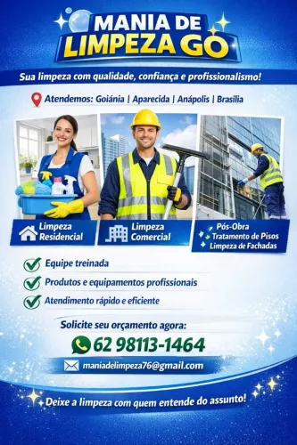 Limpeza Goiânia e Brasília 