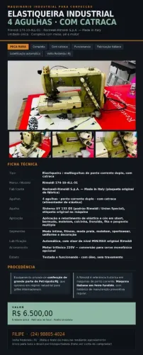 Maquina indrustrial de costura