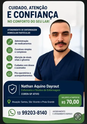 Cuidador / Acompanhante hospitalar / Enfermagem Domiciliar | Home Cared
