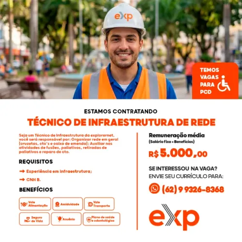 TÉCNICO DE INFRAESTRUTURA DE REDE - ANÁPOLIS- GO