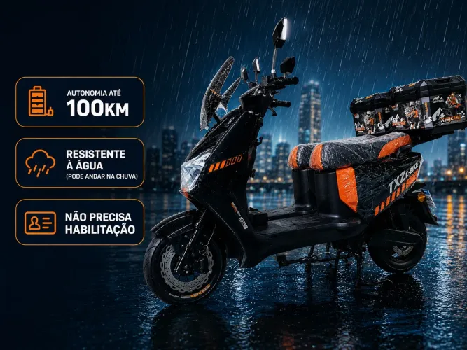 Scooter elétrica 0km a prova d?água Autonomia até 100 km