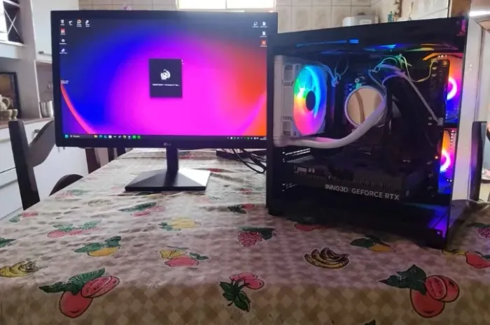 PC Gamer Ryzen 7 5700X + RTX 5050 8GB | 16GB RAM + Monitor LG 22 - 75hz