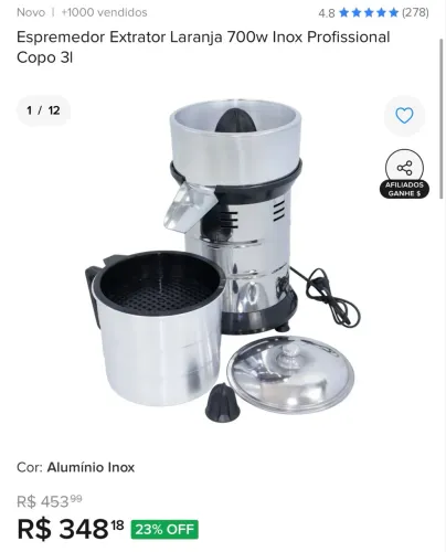 Máquina de suco de laranja e limão